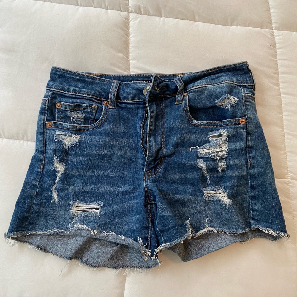 American Eagle High Rise Super Stretch Denim Shorts